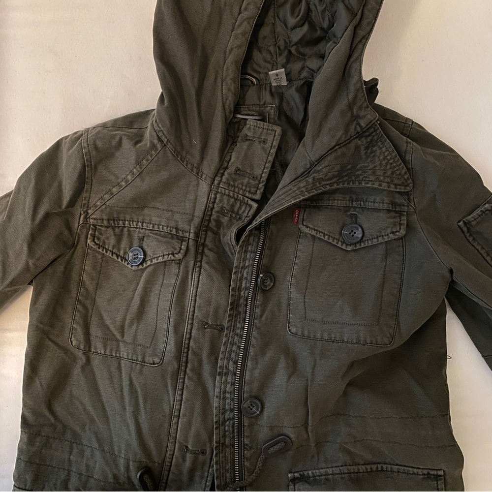 Vintage Levi’s olive green military jacket